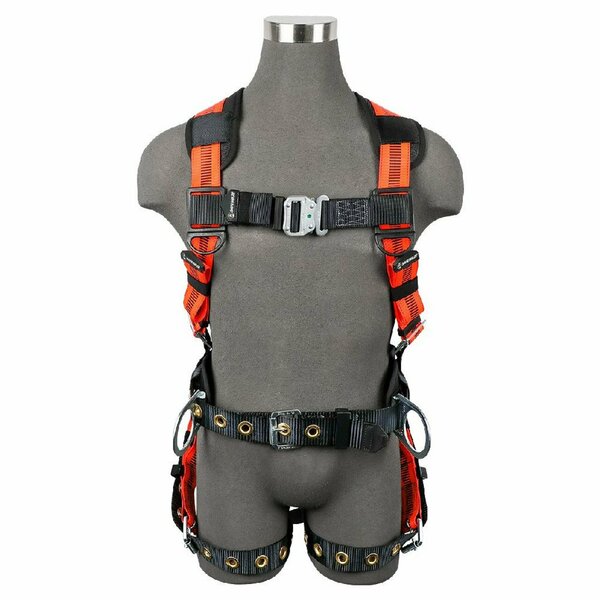 Safewaze V-Line Construction Harness: 3D, QC Chest, TB Legs PRO55